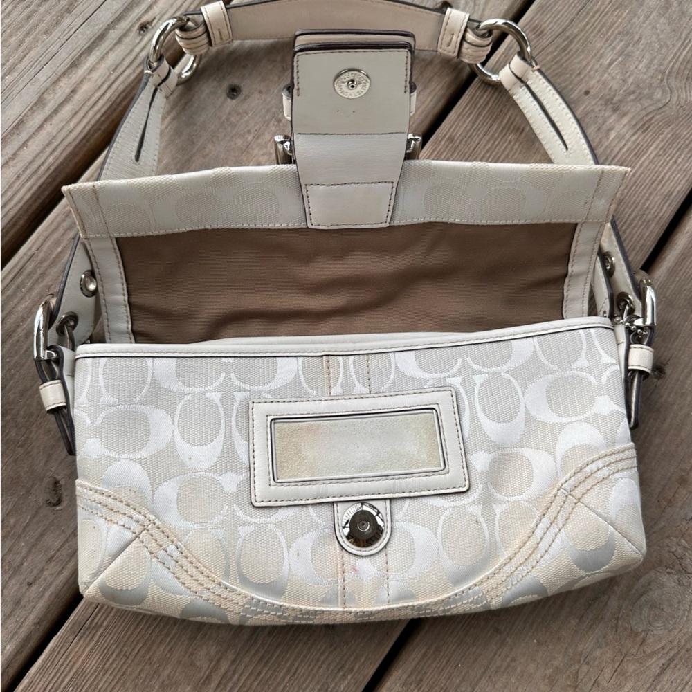 Coach Signature Jacquard Classic C Buckle Braided Shoulder Bag Y2K Hobo 6280 - Picture 13 of 16